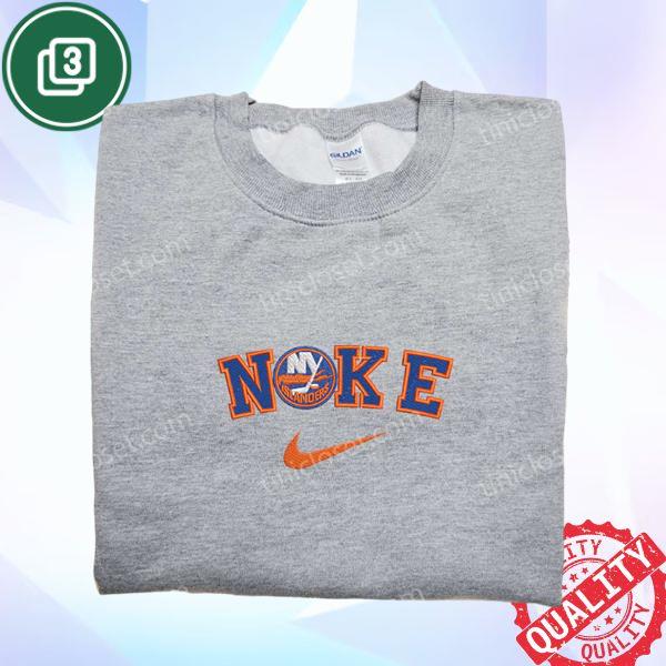 Nike X New York Islanders Embroidered T-Shirt Hoodie Sweater